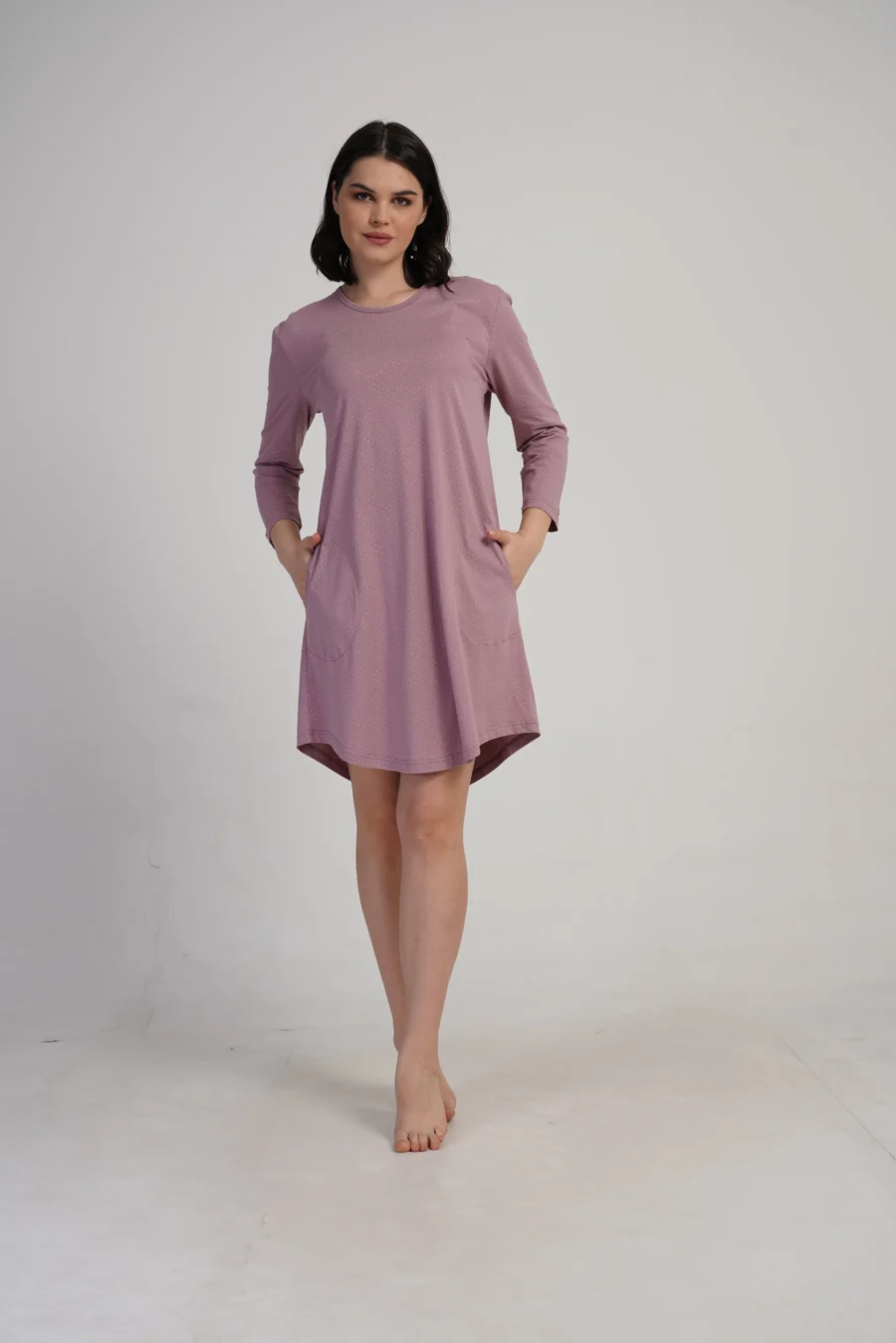 Koszula Nocna Vienetta Dotty Comfort, Różowy, r. 1XL-4XL