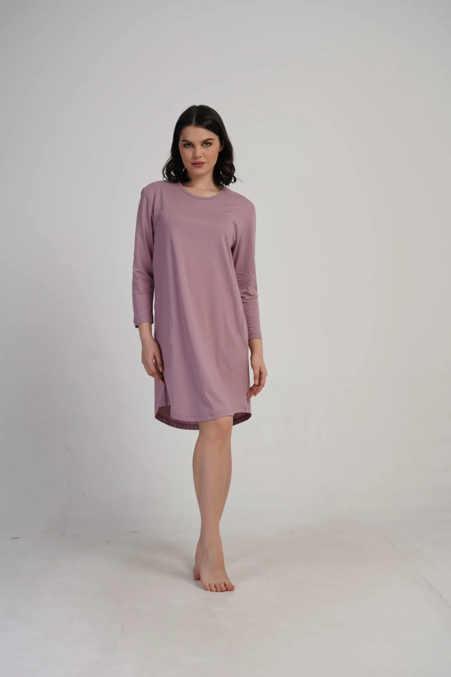 Koszula Nocna Vienetta Dotty Comfort, Różowy, r. 1XL-4XL - obrazek 2
