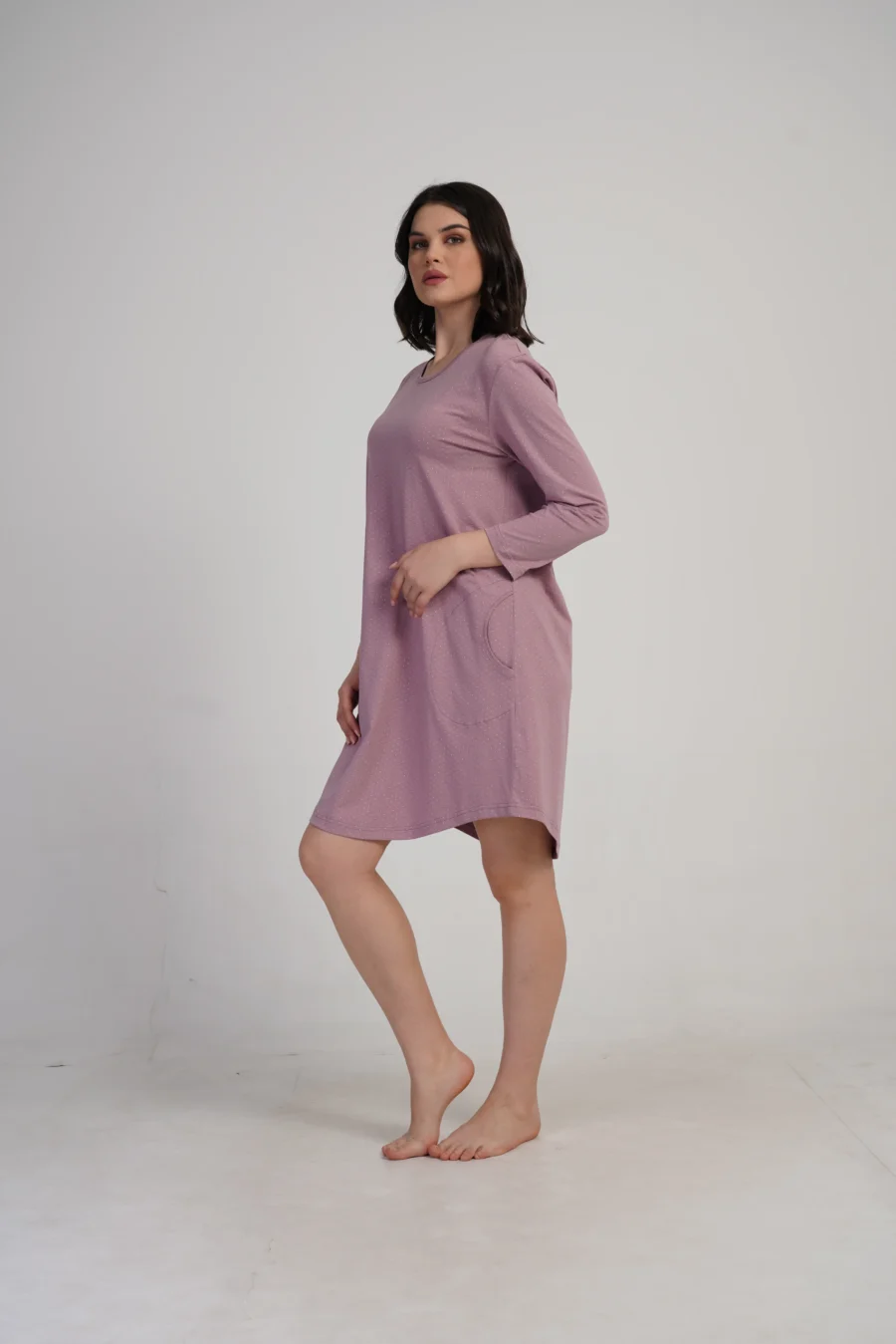 Koszula Nocna Vienetta Dotty Comfort, Różowy, r. 1XL-4XL - obrazek 5
