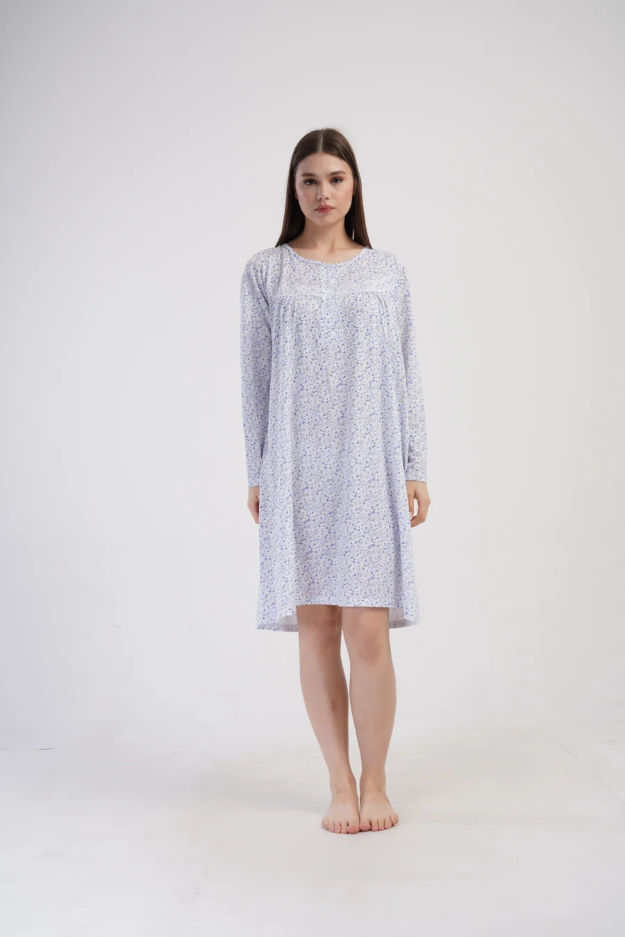 Koszula Nocna Damska Vienetta Blue Night, Niebieski, r. M - XXL