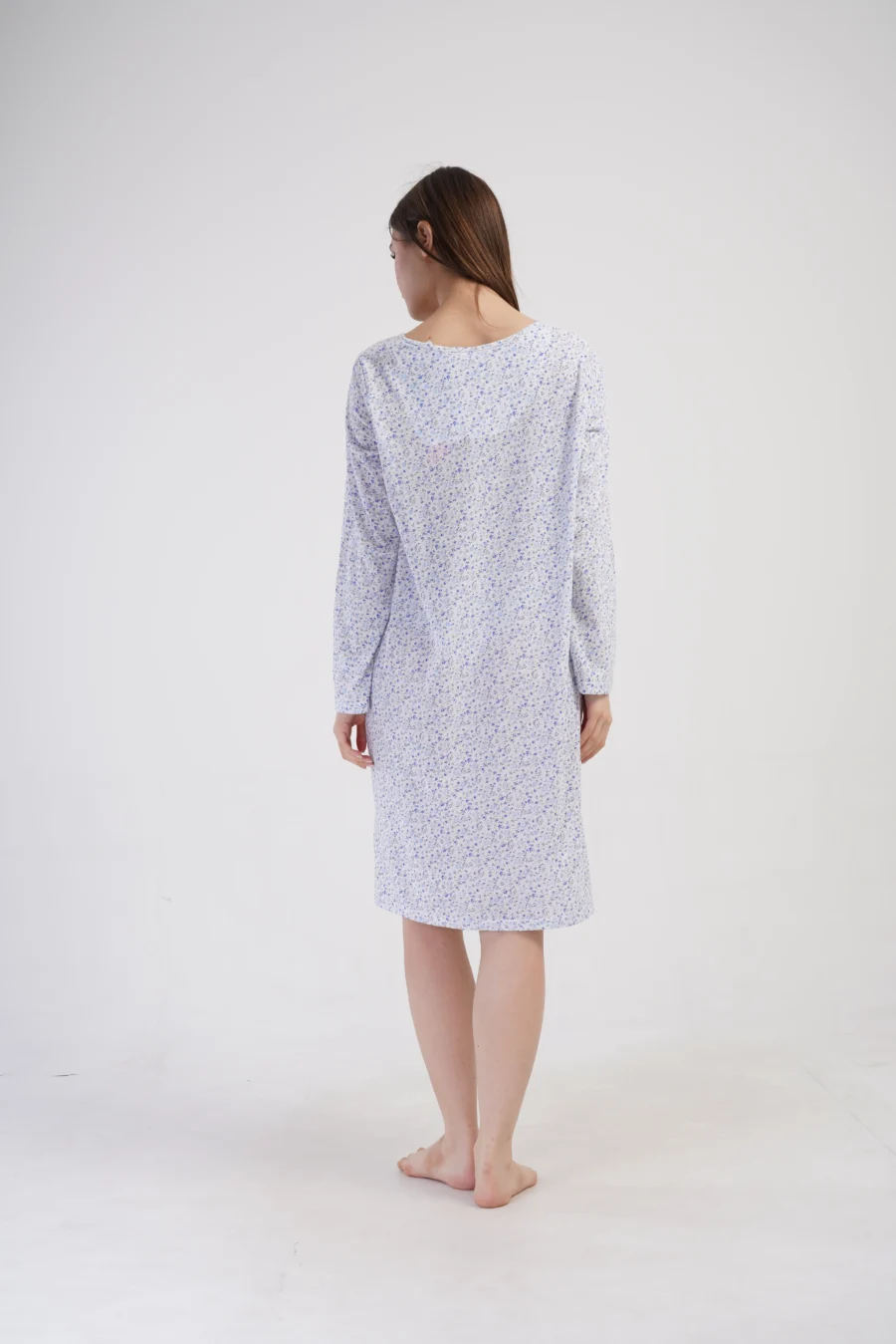 Koszula Nocna Damska Vienetta Blue Night, Niebieski, r. M - XXL - obrazek 5