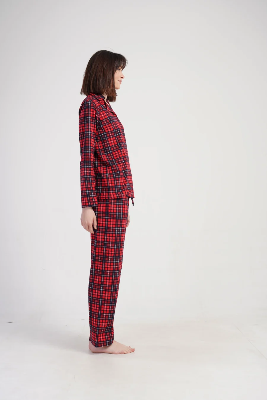 Piżama Damska Vienetta Red Check, Czerwony, r. M-XXL - obrazek 5