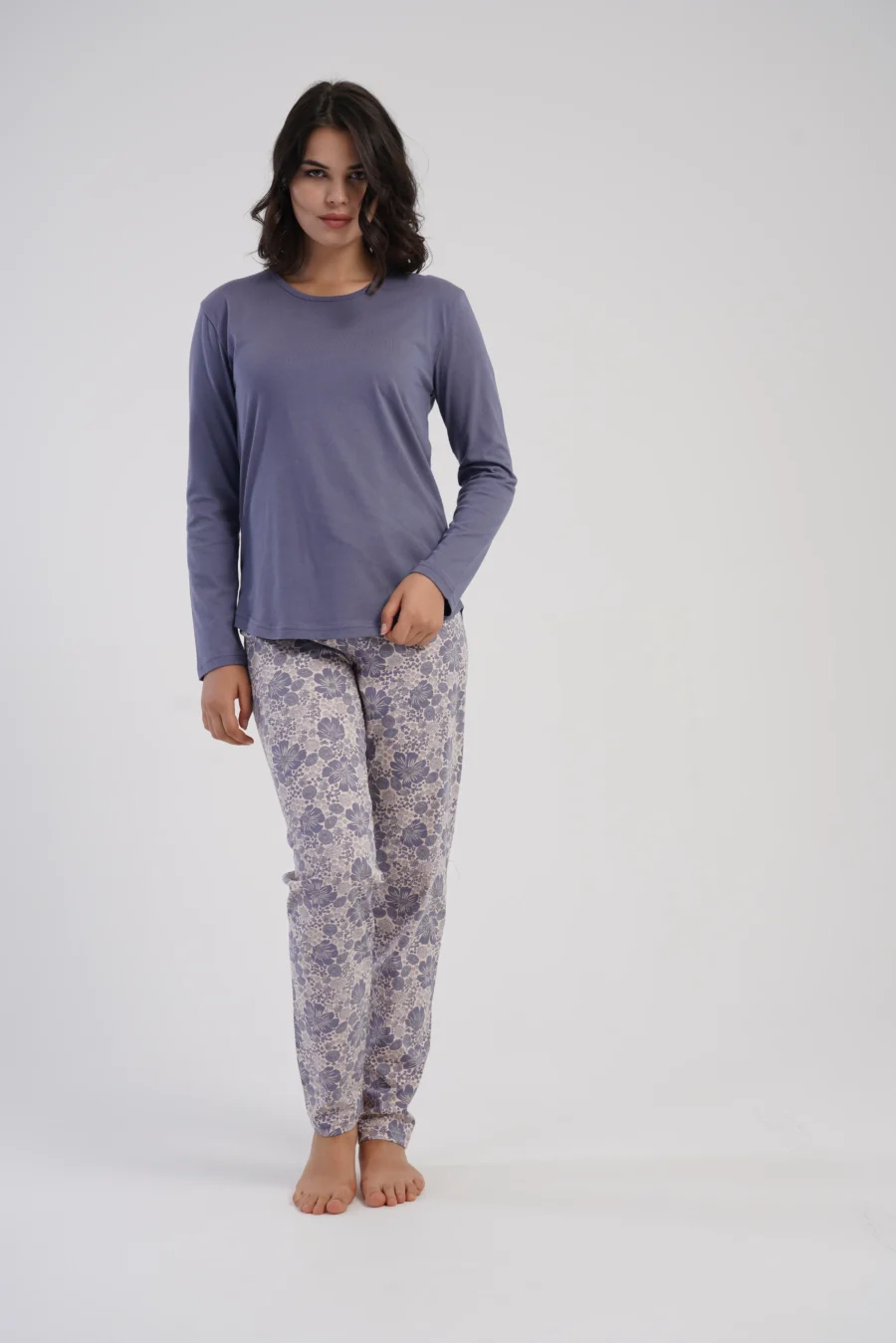 Piżama Damska Vienetta Plum Blossom, Fioletowy, r. 1XL-4XL