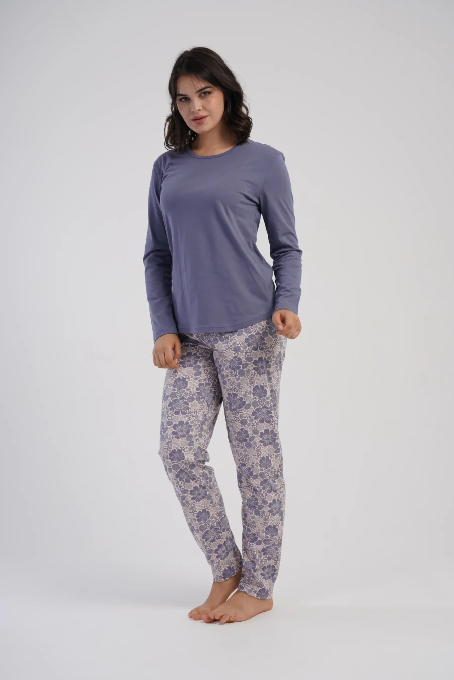 Piżama Damska Vienetta Blossom Night, Niebieski, r. M-XXL - obrazek 3