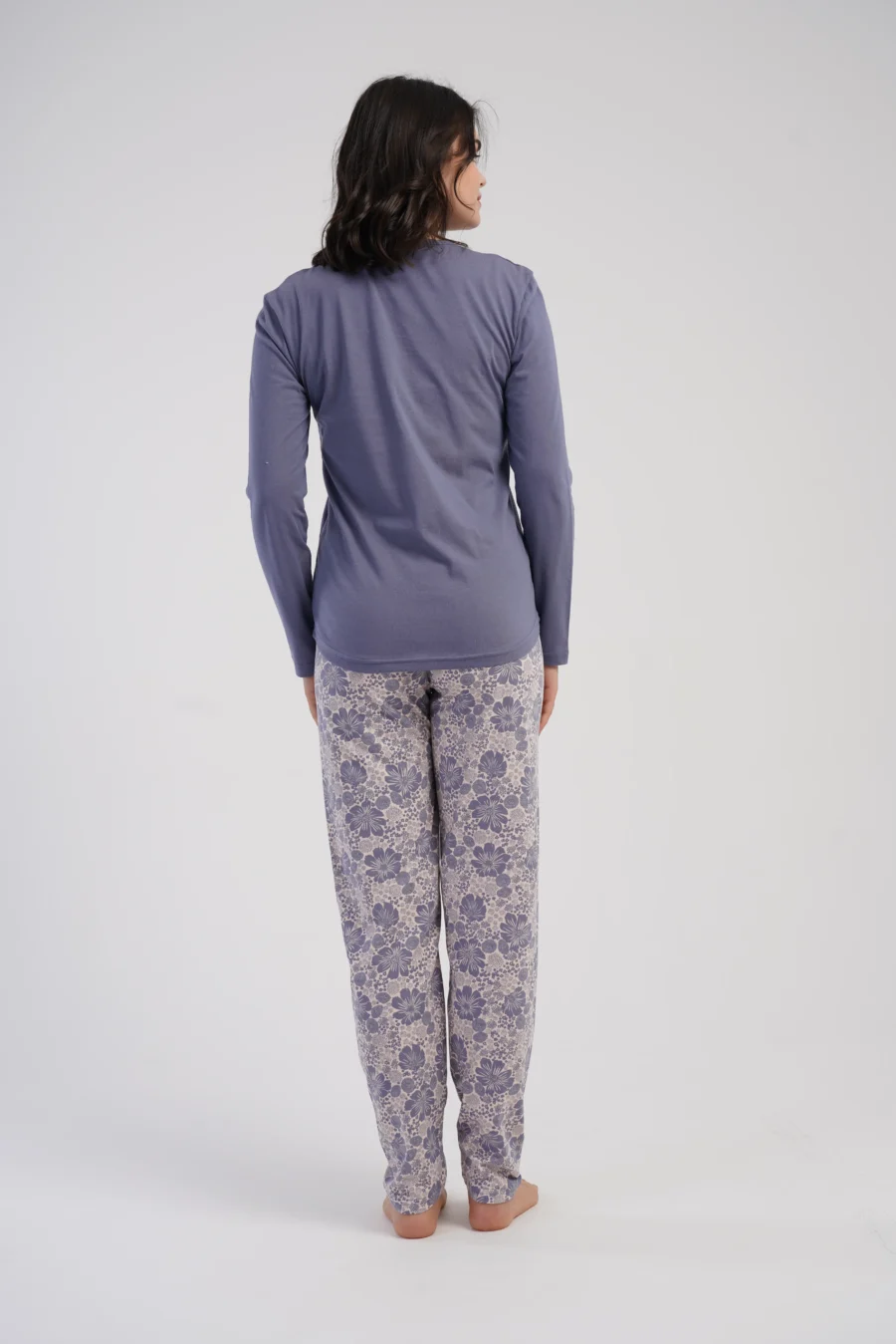 Piżama Damska Vienetta Blossom Night, Niebieski, r. M-XXL - obrazek 4