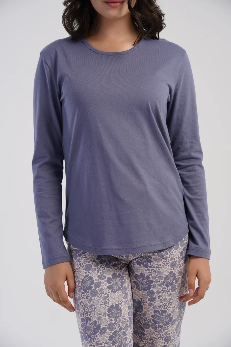 Piżama Damska Vienetta Plum Blossom, Fioletowy, r. 1XL-4XL - obrazek 6