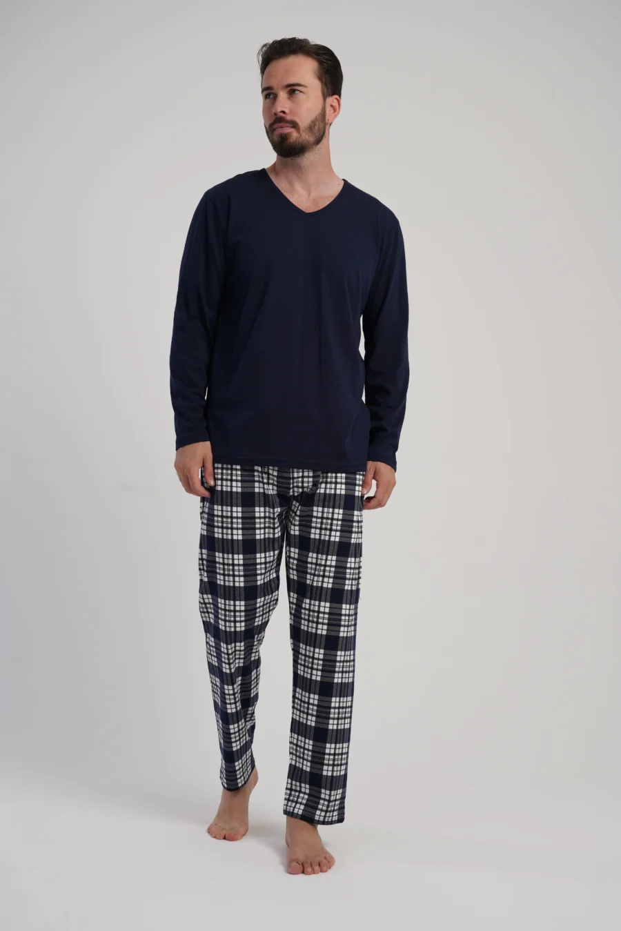 Piżama Męska Vienetta Navy, Granatowy, r. M-XXL - obrazek 2