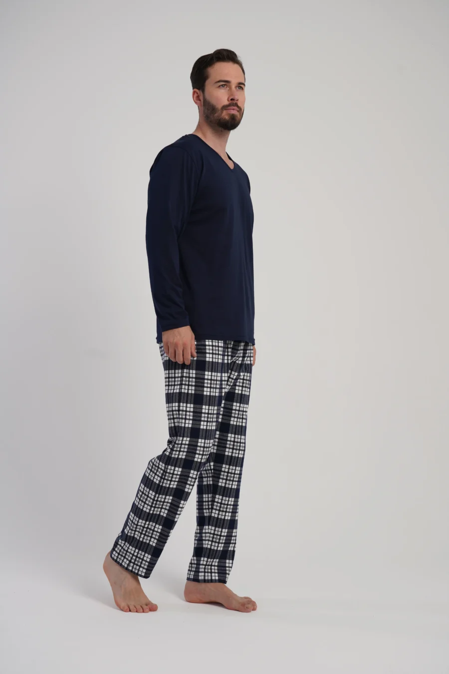 Piżama Męska Vienetta Navy, Granatowy, r. M-XXL - obrazek 4
