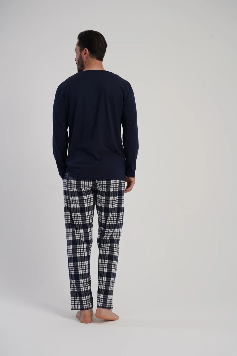 Piżama Męska Vienetta Navy, Granatowy, r. M-XXL - obrazek 5
