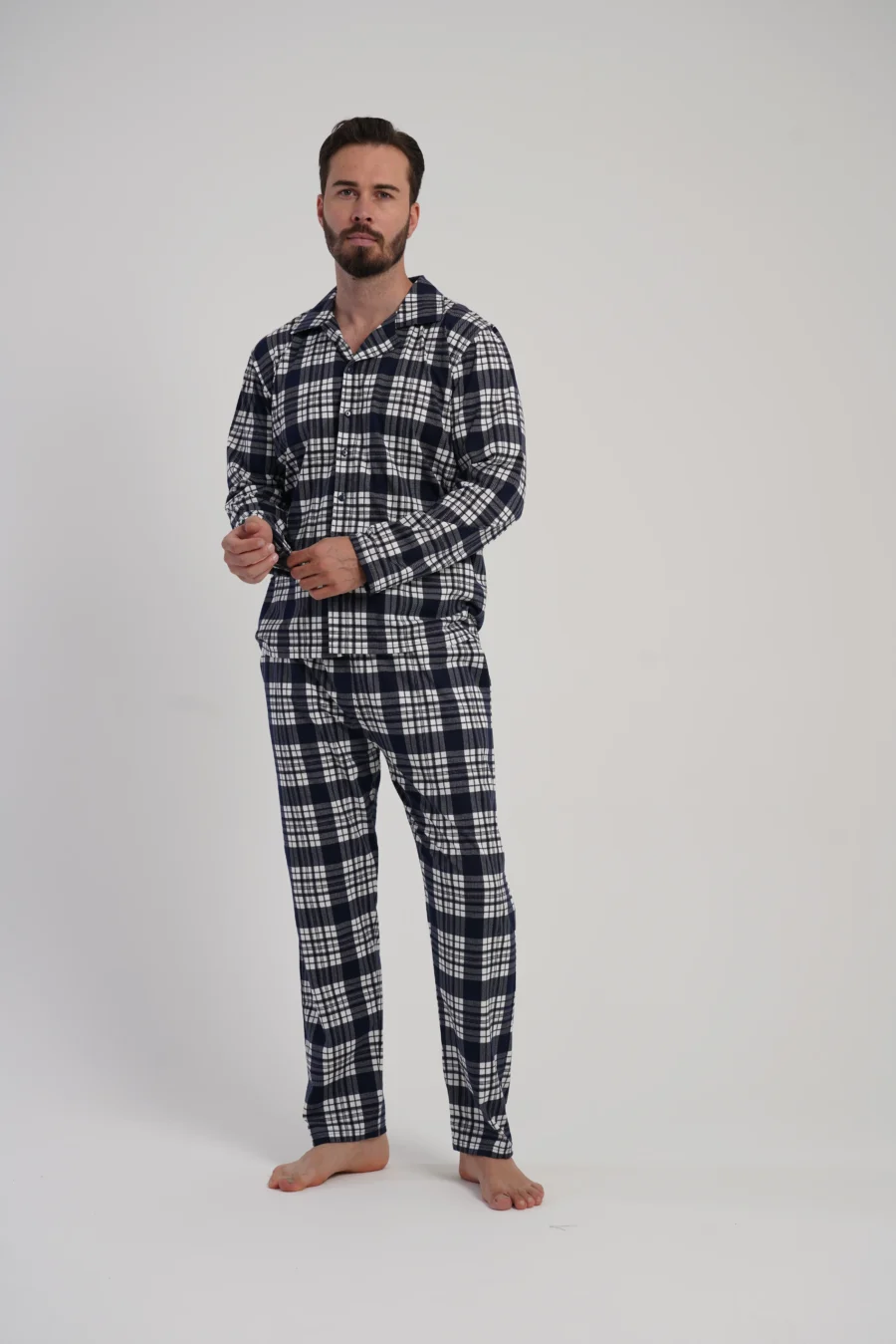 Piżama Męska Vienetta Classic Vibes, Granatowy, r. M-XXL - obrazek 3