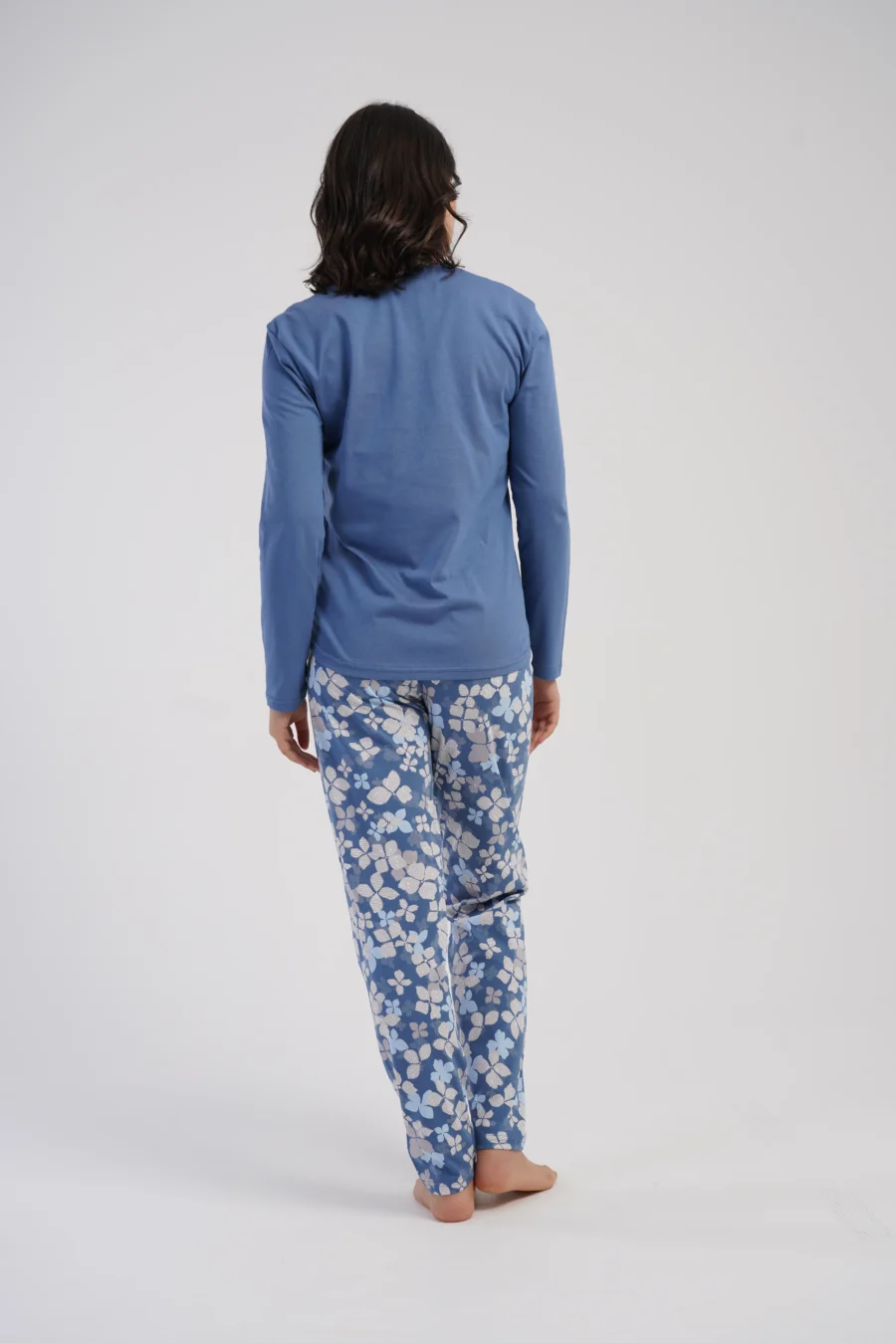 Piżama Damska Vienetta Blue Blossom, Niebieski, r. 1XL-4XL - obrazek 5