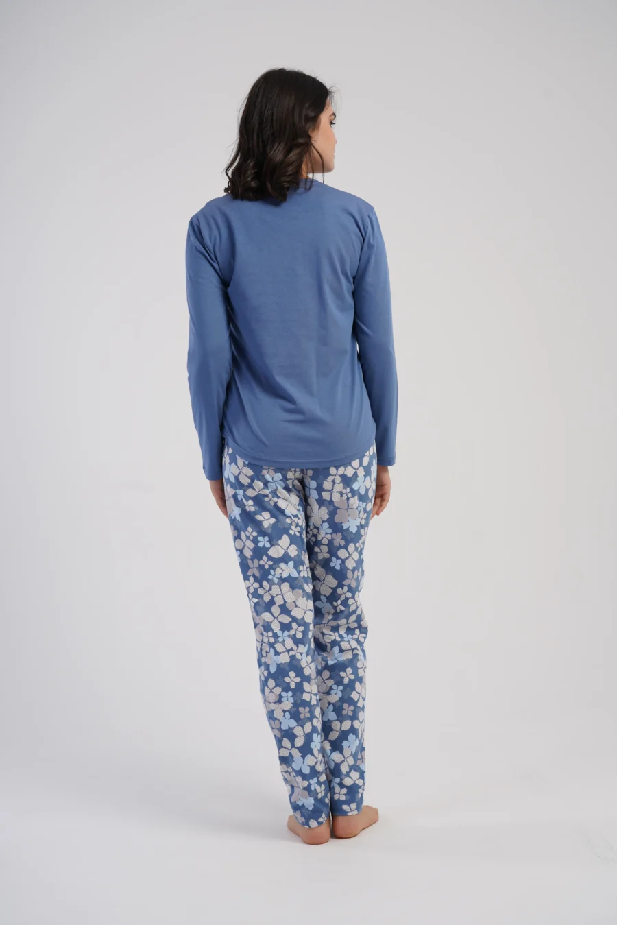 Piżama Damska Vienetta Blue Blossom, Niebieski, r. M-XXL - obrazek 4