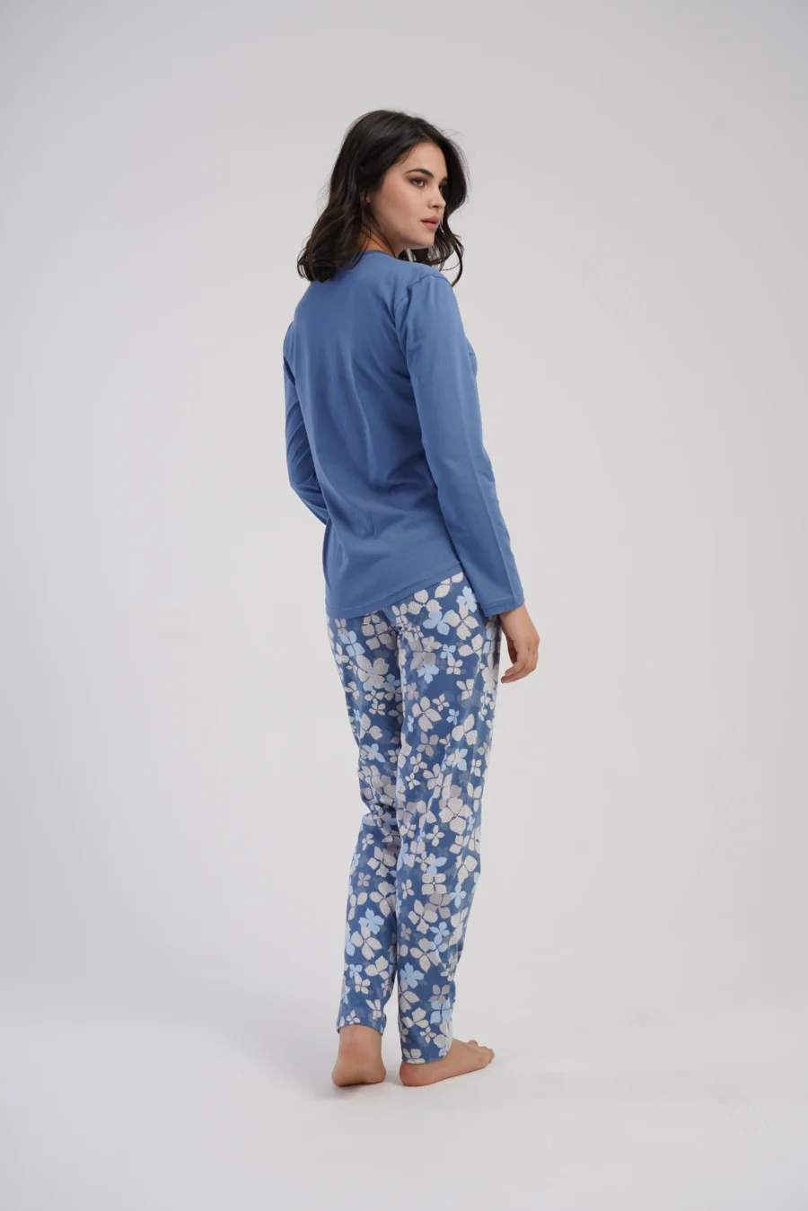 Piżama Damska Vienetta Blue Blossom, Niebieski, r. M-XXL - obrazek 5