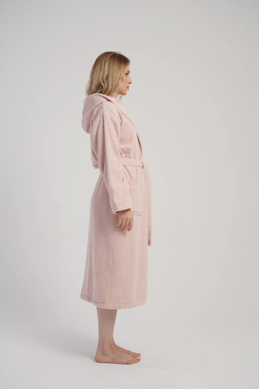 Szlafrok damski Vienetta Cozy Frotte, Różowy, r. M-XXL - obrazek 4