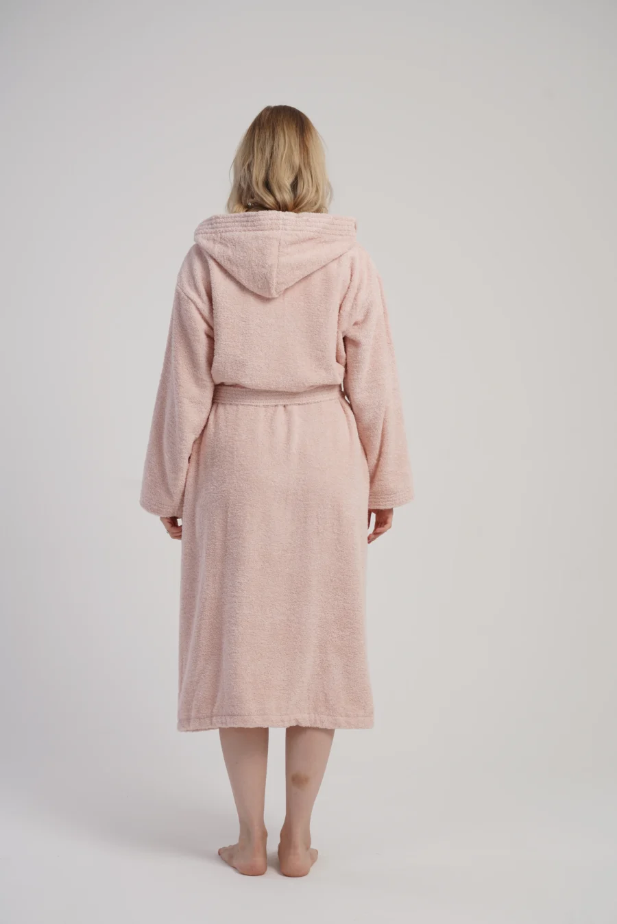 Szlafrok damski Vienetta Cozy Frotte, Różowy, r. M-XXL - obrazek 5