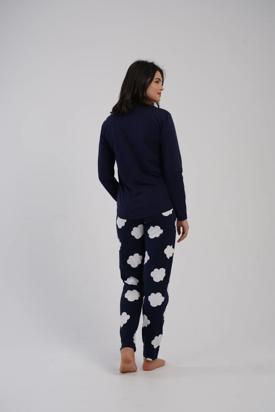 Piżama Damska Vienetta Cloud Sheep, Granatowy, r. S-XL - obrazek 4