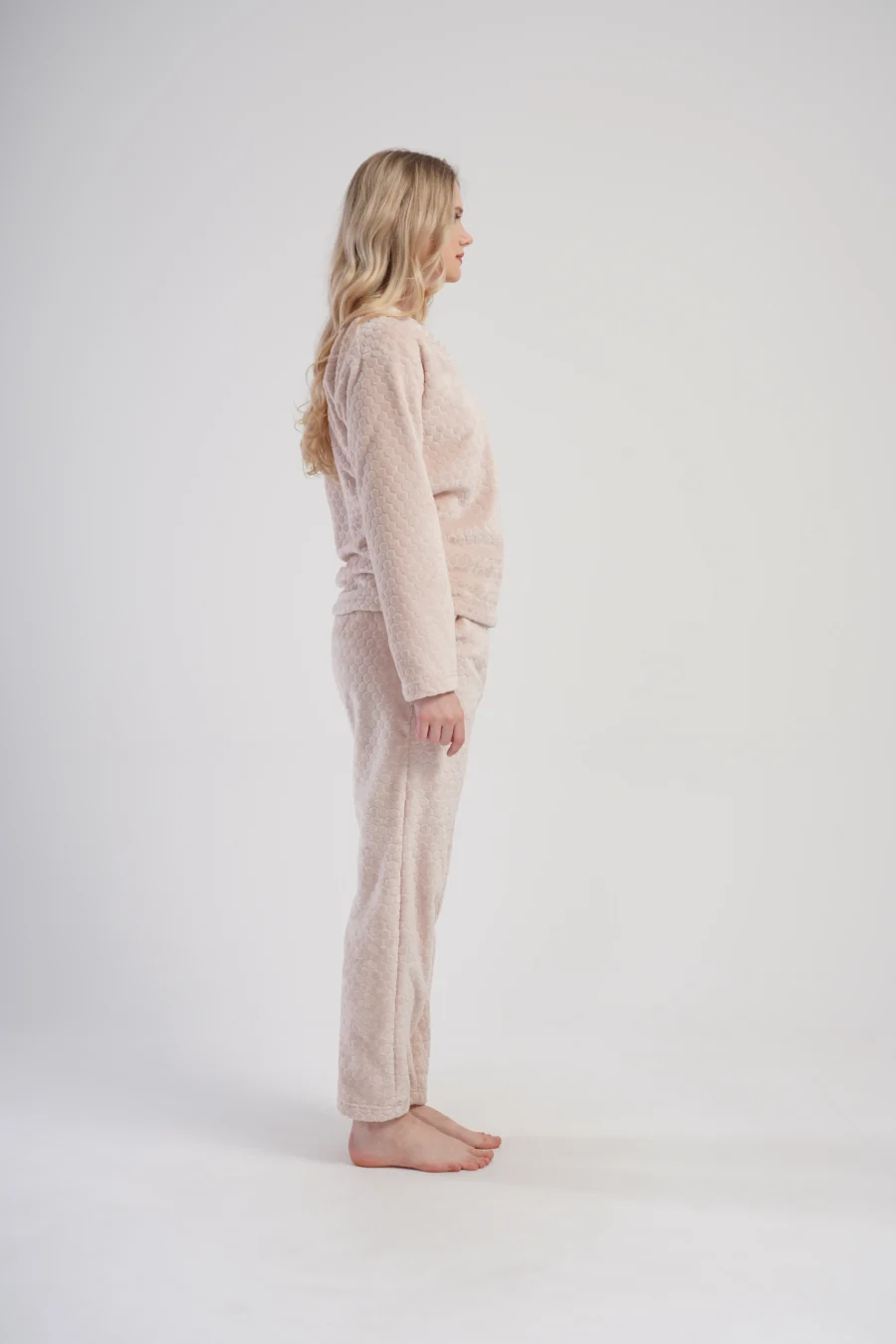 Piżama Damska Softowa Vienetta Soft Hexa, Różowy, r. S-XL - obrazek 5
