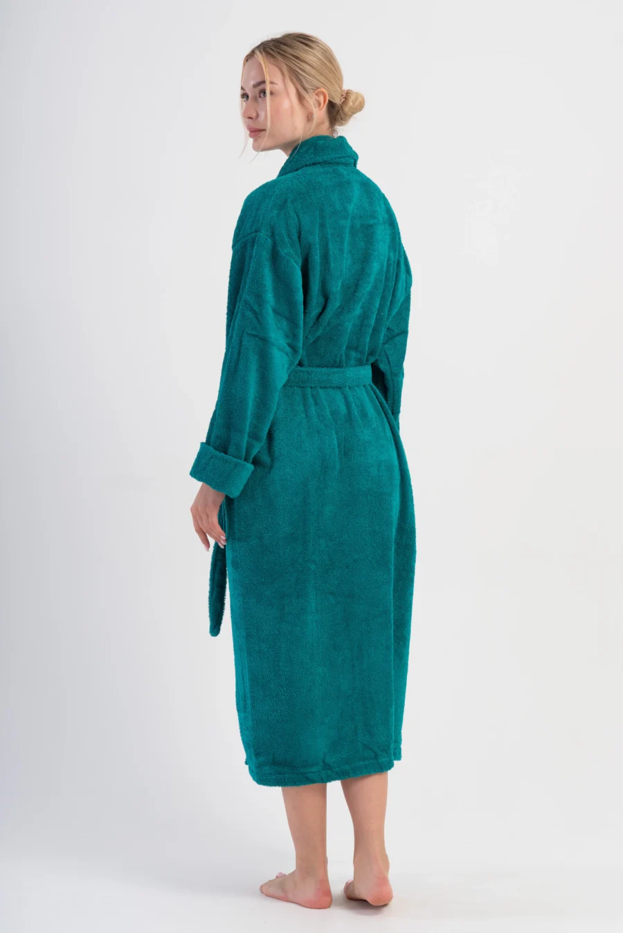 Szlafrok damski Vienetta Comfort, Turkusowy, r. M-XL - obrazek 3
