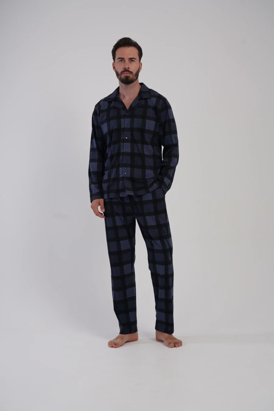 Piżama Męska Vienetta Navy Classic, Granatowy, r. 1XL-4XL - obrazek 2