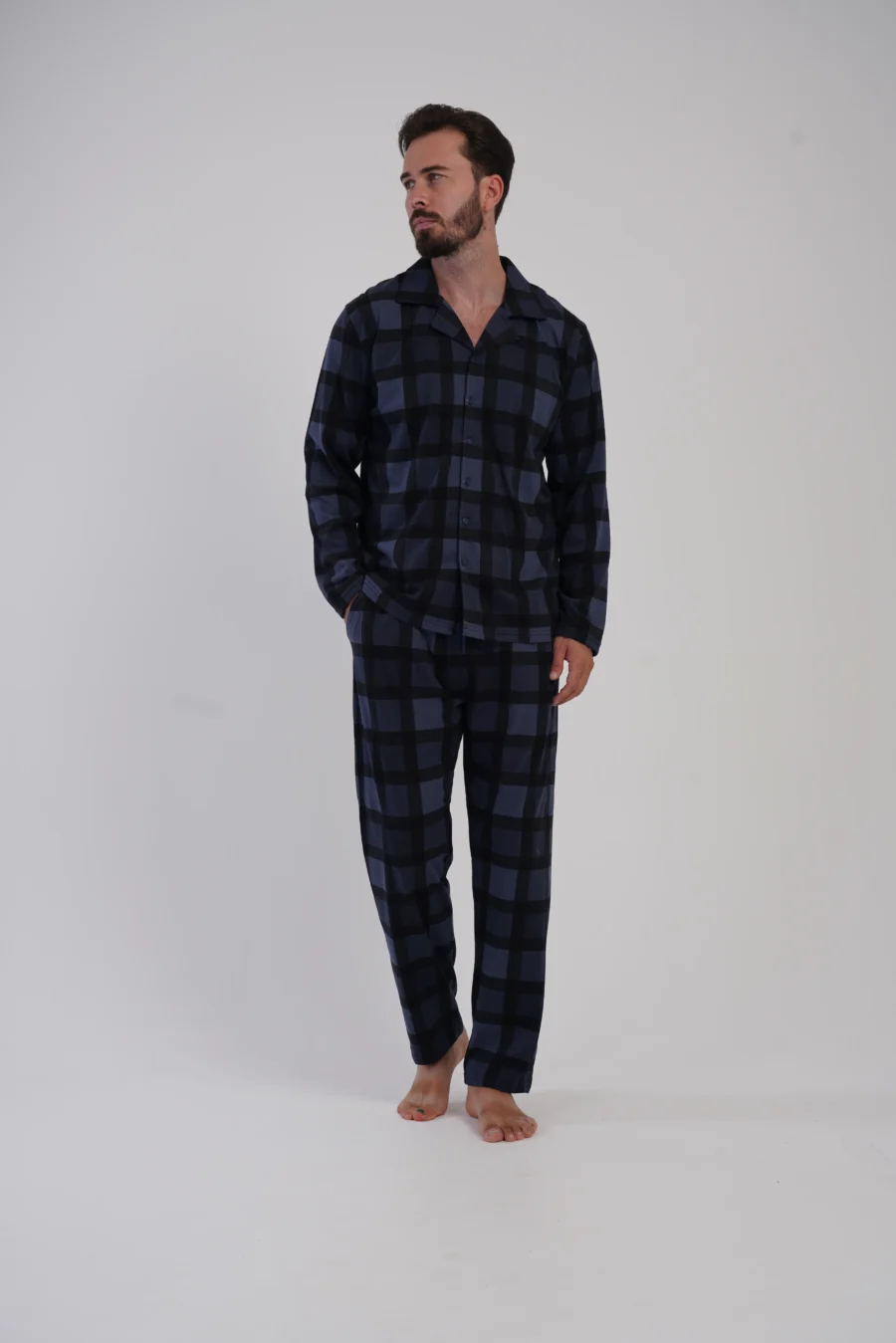 Piżama Męska Vienetta Navy Classic, Granatowy, r. 1XL-4XL - obrazek 3