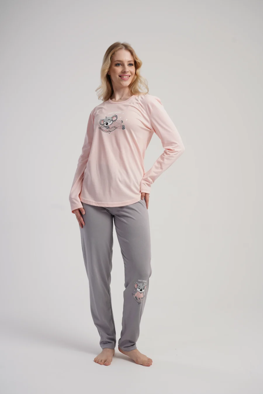 Piżama Damska Vienetta Sweet Dreams, Różowy, r. S-XL - obrazek 2