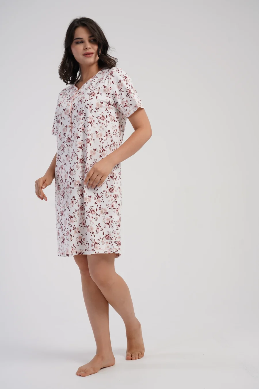 Koszula Nocna Vienetta Floral Dream, Biały, r. 1XL - 4XL - obrazek 3