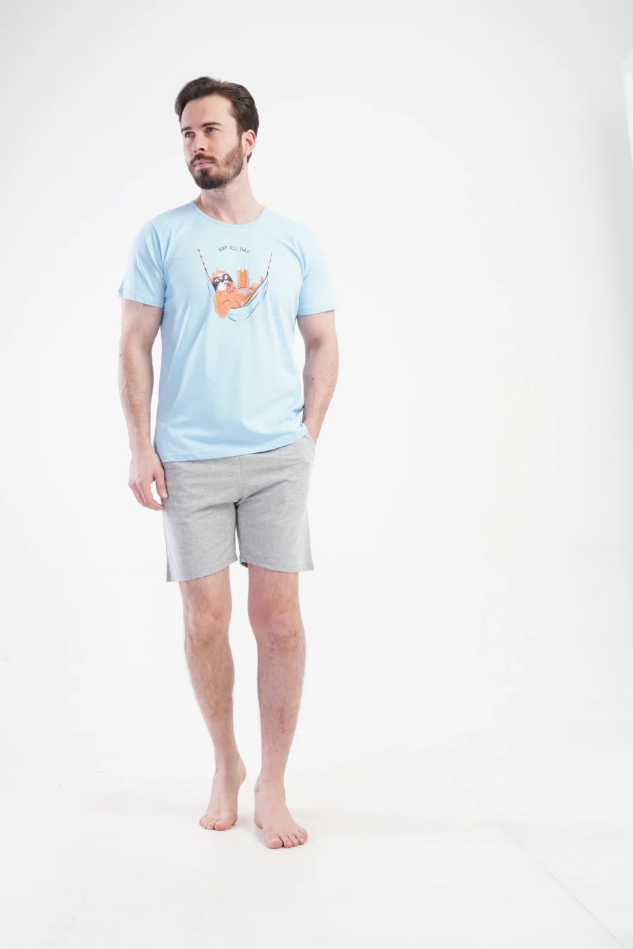 Piżama Męska Vienetta Lazy Comfort, Niebieski, r. M-XXL - obrazek 2