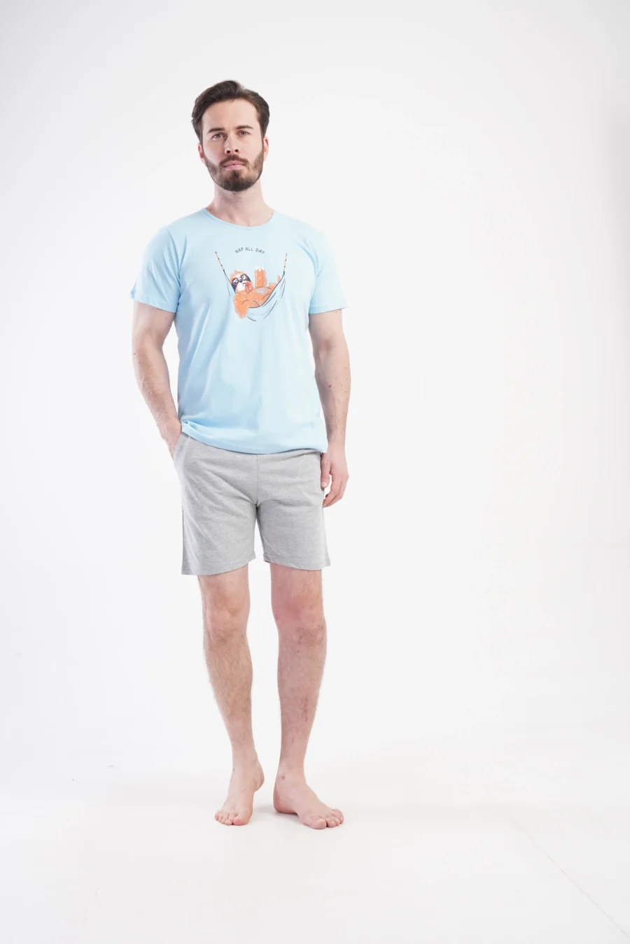 Piżama Męska Vienetta Lazy Comfort, Niebieski, r. M-XXL - obrazek 4