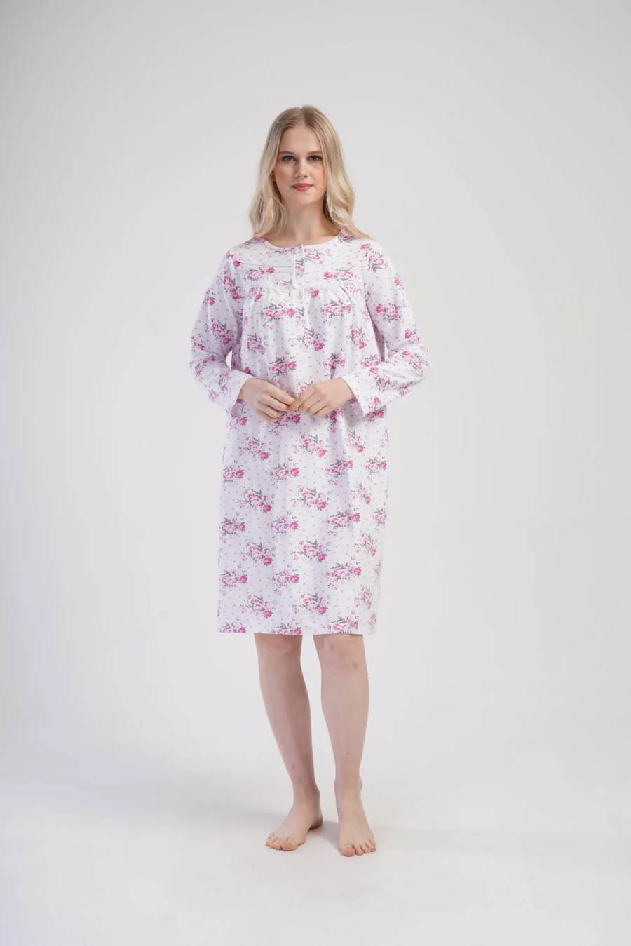 Koszula Nocna Vienetta Floral Dream, Biały, r. 1XL-4XL