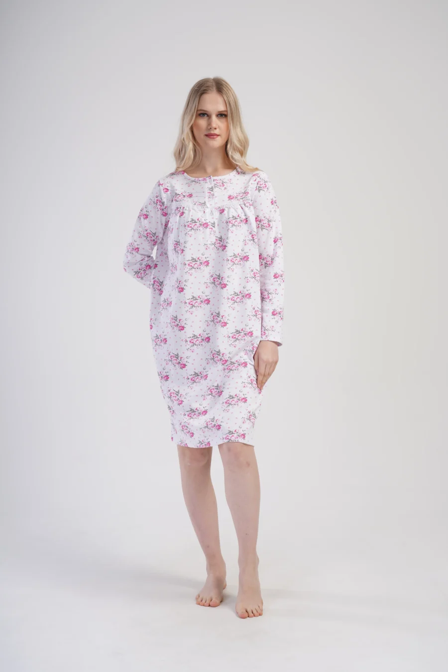 Koszula Nocna Vienetta Floral Dream, Biały, r. 1XL-4XL - obrazek 6