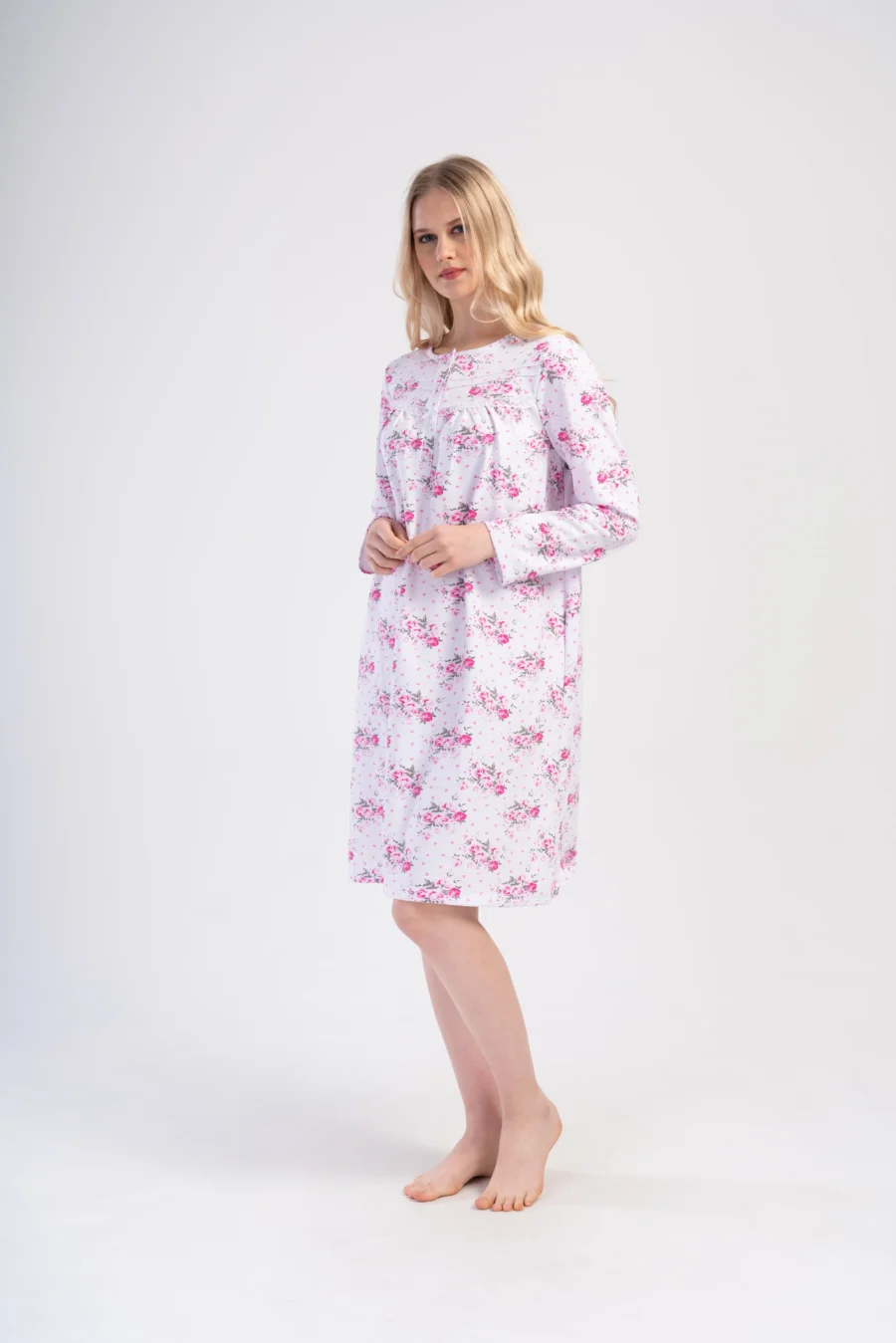 Koszula Nocna Vienetta Floral Dream, Biały, r. 1XL-4XL - obrazek 2