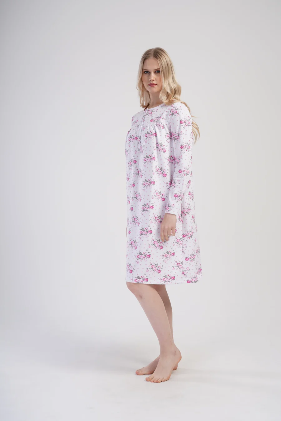 Koszula Nocna Vienetta Floral Dream, Biały, r. 1XL-4XL - obrazek 3