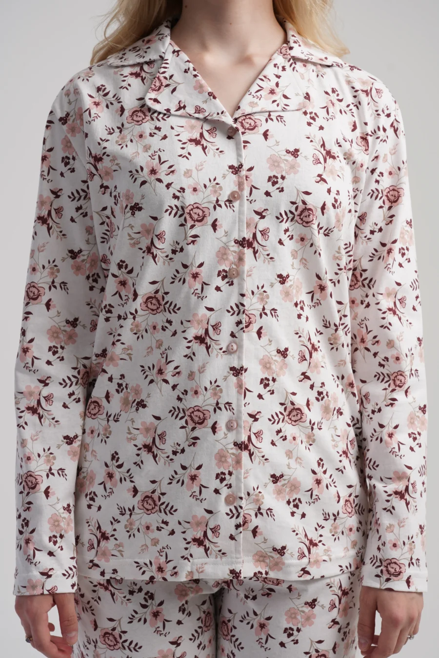 Piżama Damska Vienetta Floral Charm, Biały, r. M-XXL - obrazek 6