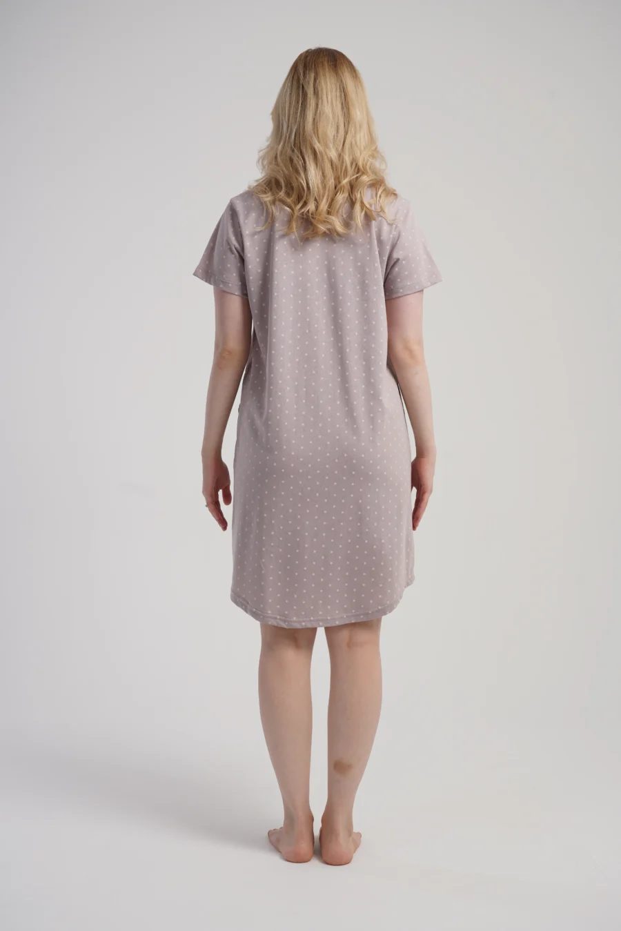 Koszula Nocna Vienetta Beige Dots, Beżowy, r. 1XL - 4XL - obrazek 5