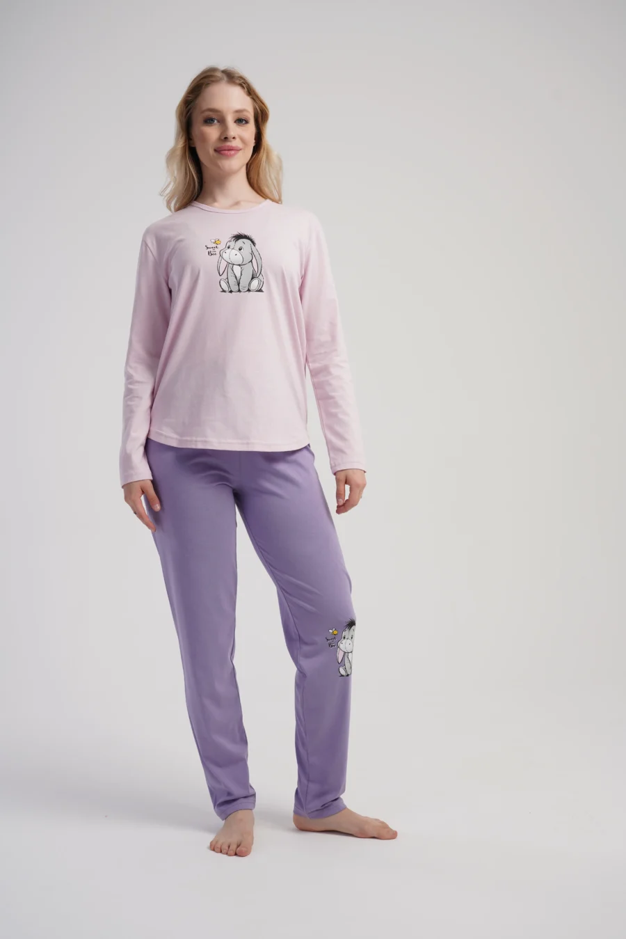 Piżama Damska Vienetta Donkey Dreams, Różowy, r. S-XL