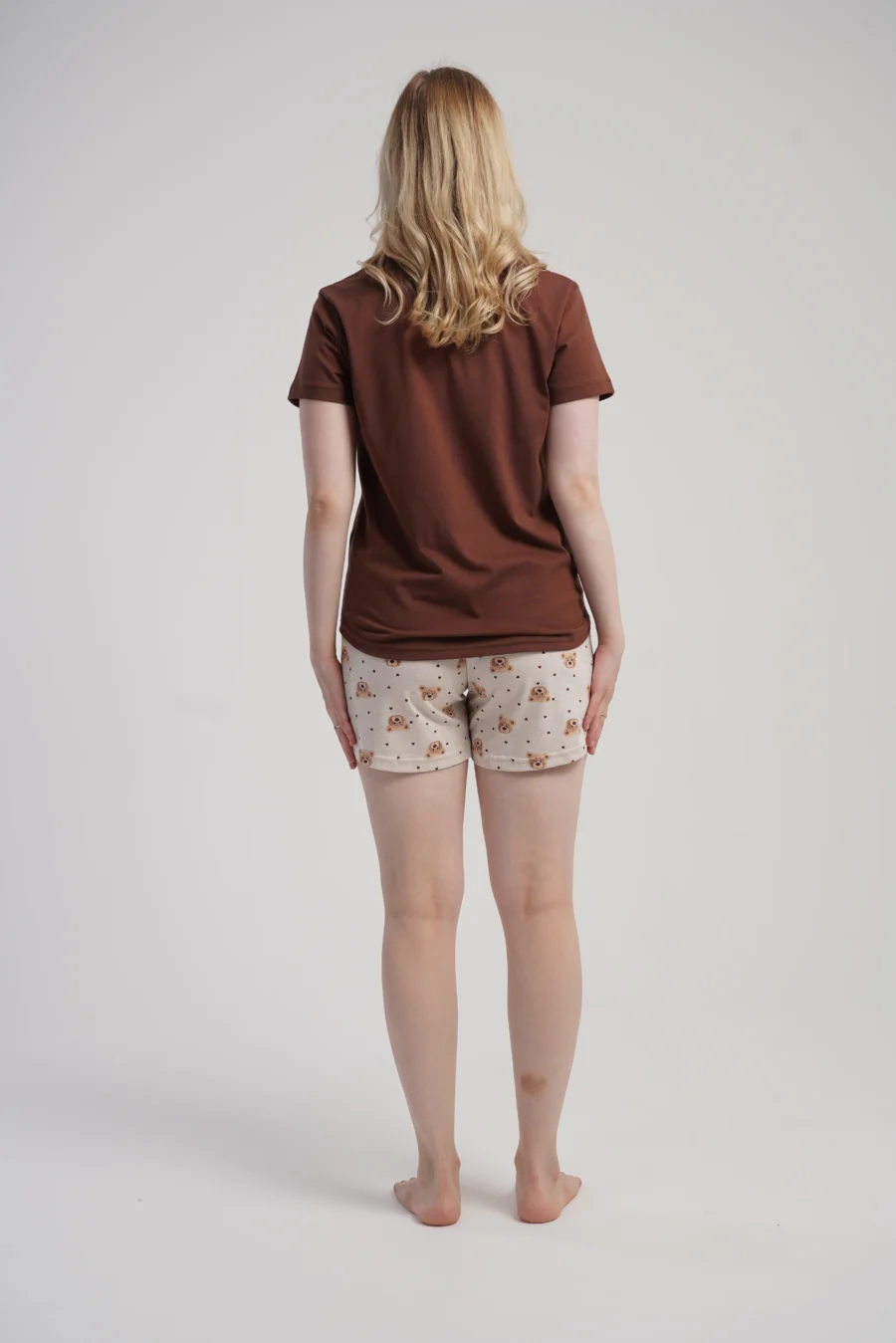 Piżama Damska Vienetta Good Vibes, Brązowy, S -XL - obrazek 4
