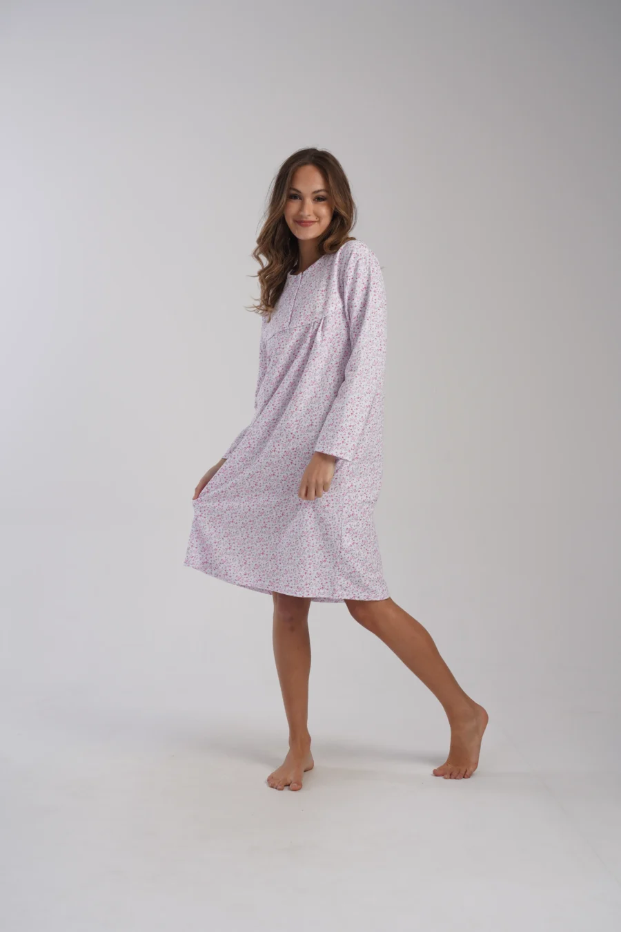 Koszula Nocna Vienetta Garden Dream, Biały, r. 1XL-4XL - obrazek 3