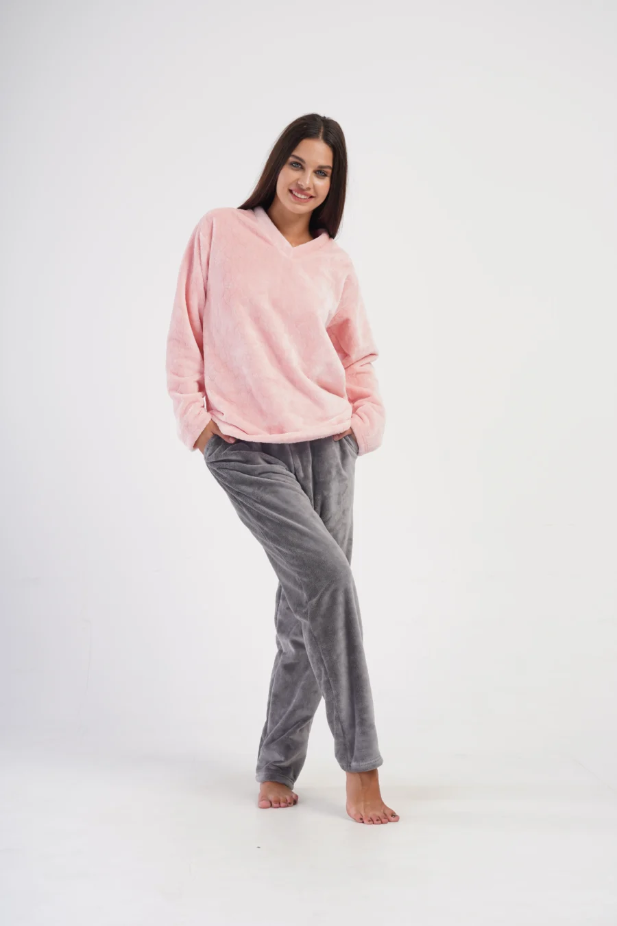 Piżama Damska Softowa Vienetta Cozy Glow, Różowy, r. S-XL - obrazek 3