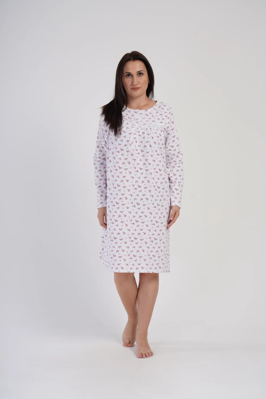 Koszula Nocna Vienetta Dreamy Flowers, Biały, r. 1XL-4XL