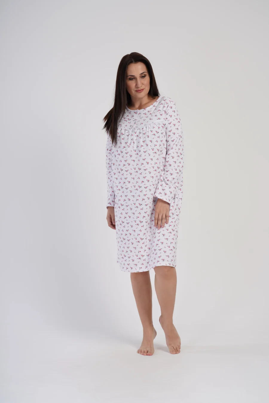 Koszula Nocna Vienetta Dreamy Flowers, Biały, r. 1XL-4XL - obrazek 2
