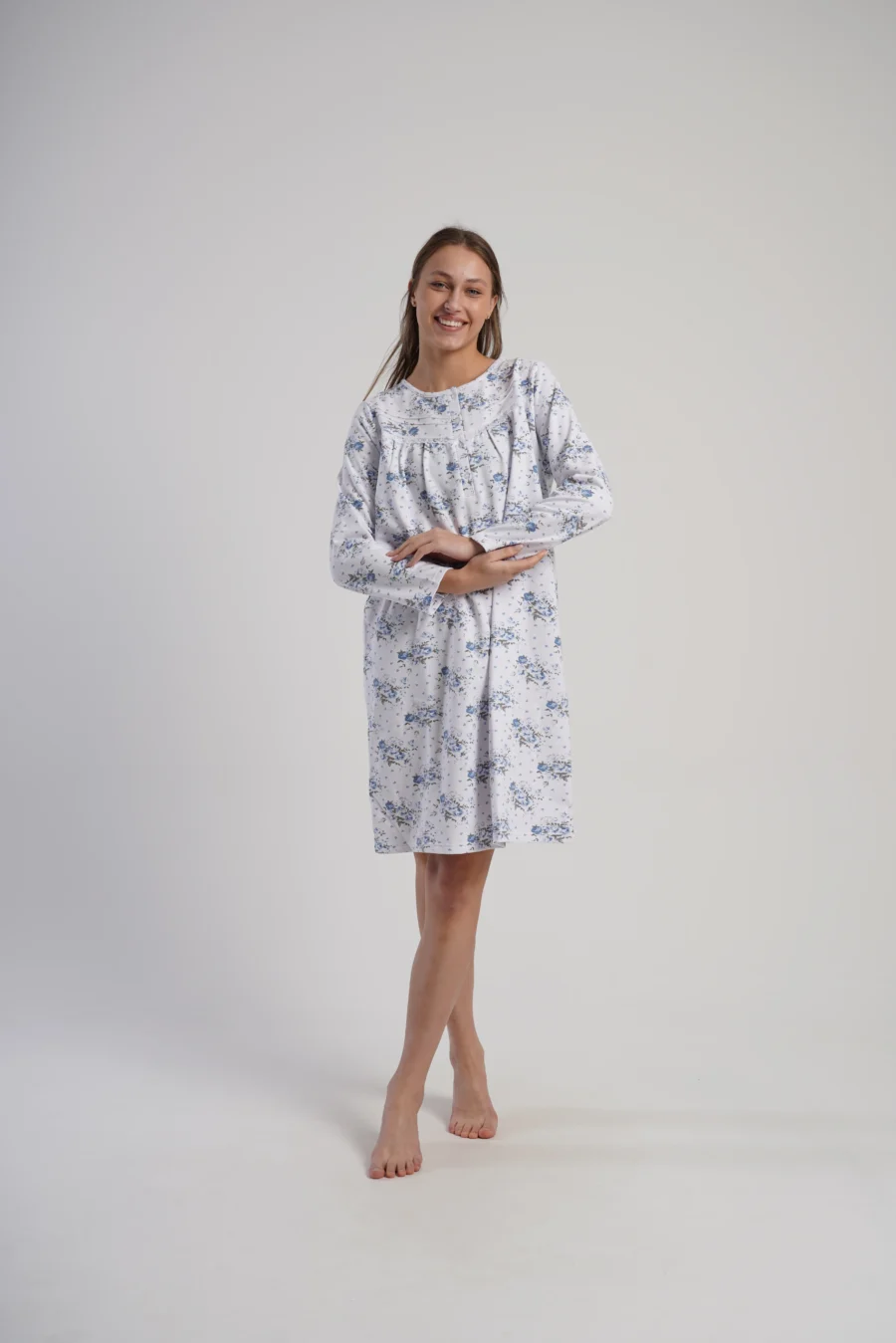 Koszula Nocna Vienetta Floral Dream, Biały, r. 1XL-4XL