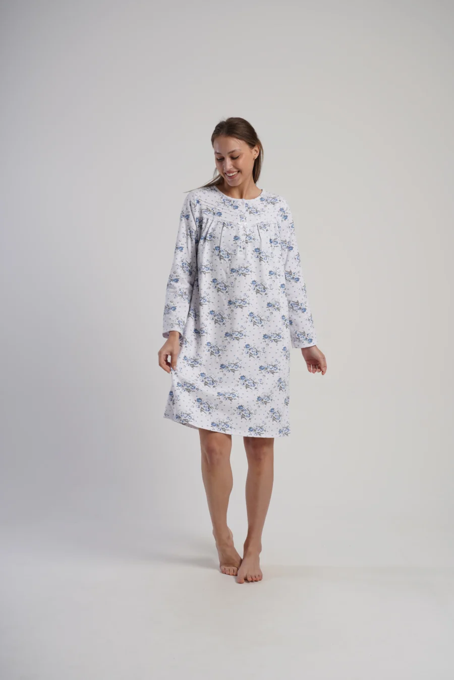 Koszula Nocna Vienetta Floral Dream, Biały, r. 1XL-4XL - obrazek 3