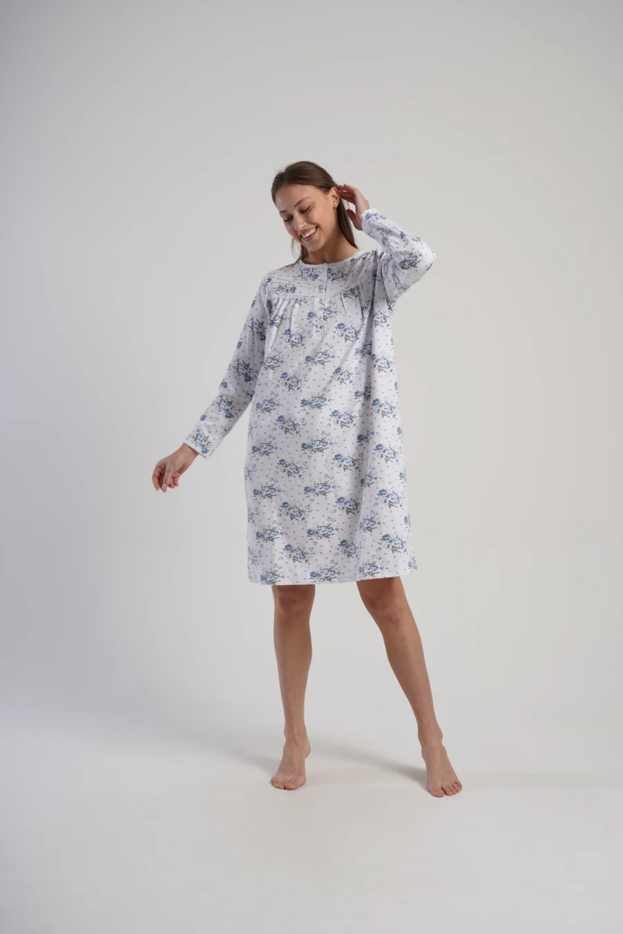 Koszula Nocna Vienetta Floral Dream, Biały, r. 1XL-4XL - obrazek 4